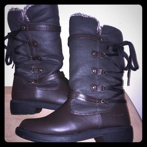josie faux fur lace up boots
